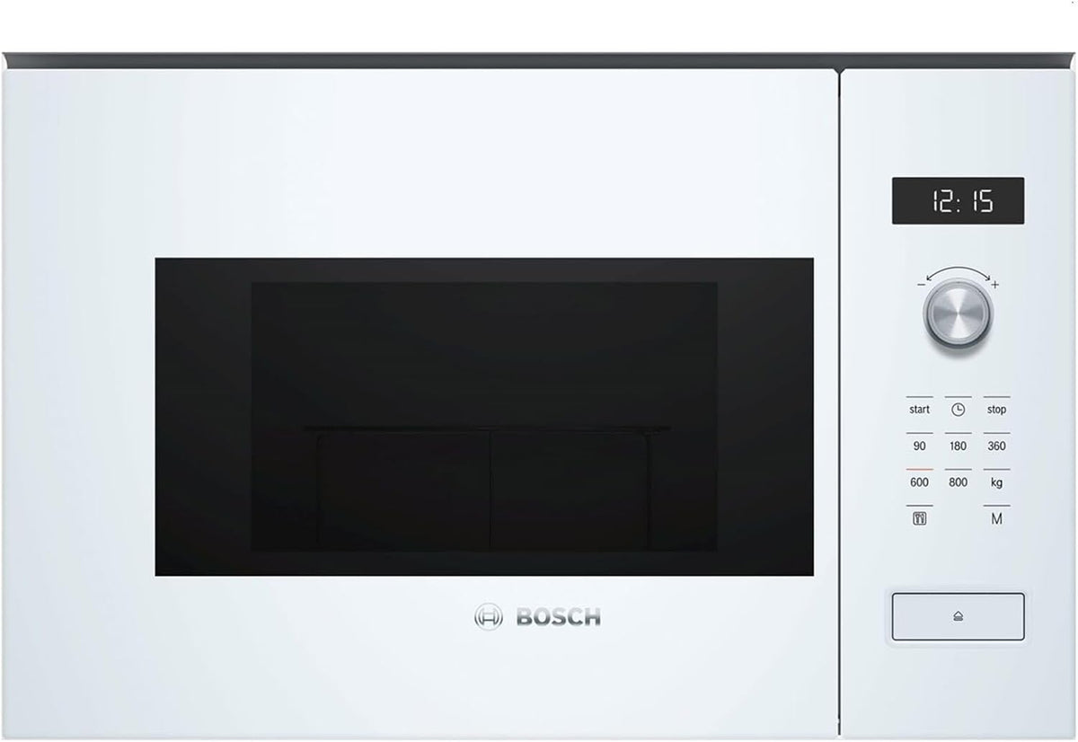Bosch Grill, BFL524MW0 – 20 l, 800 W, Biały, oświetlenie LED – Serie 6 BFL524MW0 Kuchenka mikrofalowa, mikrofalówka, rotacyjny, zintegrowany