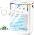 Klimatyzator przenośny YGQ, klimatyzator mobilny – 2-4-8H, 1500 ML, 35 dB, Biały – oświetlenie LED, pilot zdalnego sterowania