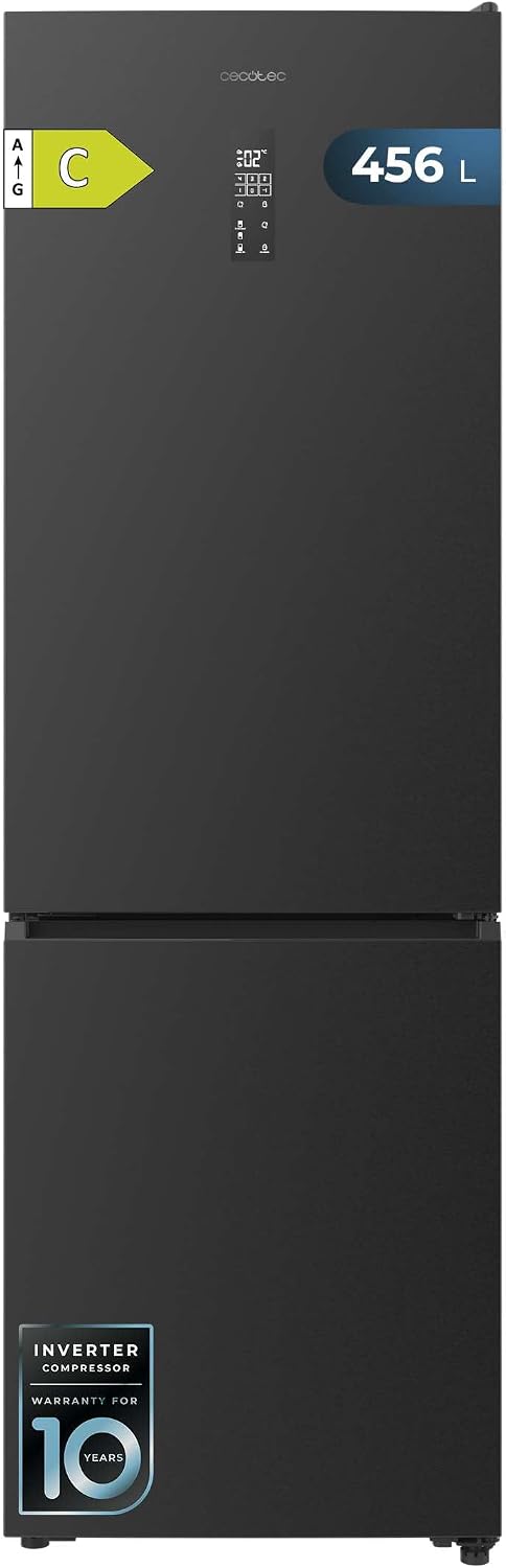 Lodówka Cecotec – 456 l, 201 cm, Biały, No Frost – chłodziarka do napojów, Bolero CoolMarket Combi, Inwerter, Wysokość 201 cm i 59