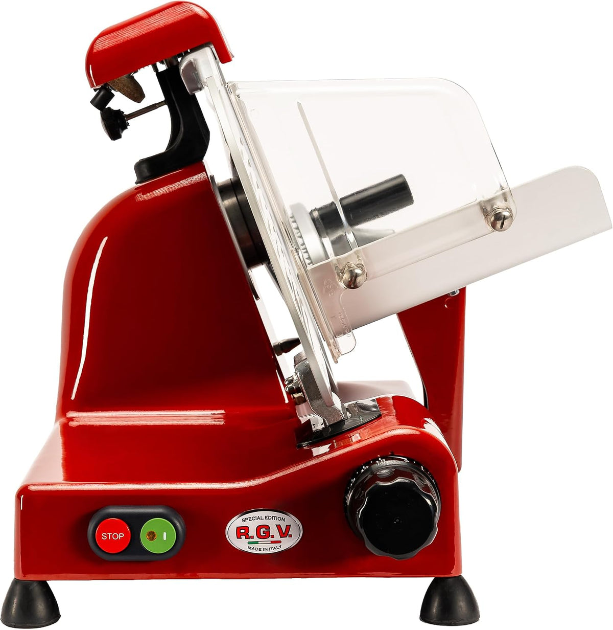 Krajalnica RGV, 90232-RED, 230x185 mm – 13 kg, Czerwony, 90232-Czerwony, 140 watów – do jedzenia 90232-RED