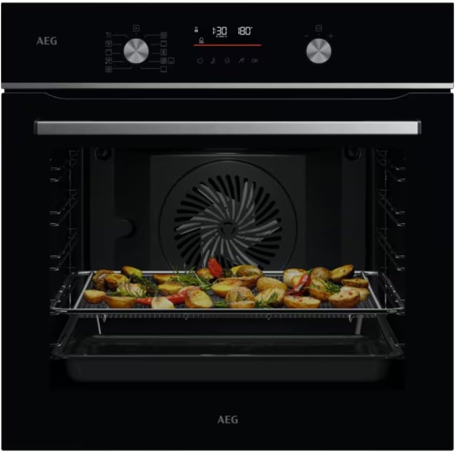 AEG Grill, OS6PB511AB – 71 l, Czarny, oświetlenie LED, Wi-Fi – piekarnik do zabudowy, OS6PB511AB Elektryczny piekarnik, 9 programów, 9 funkcji