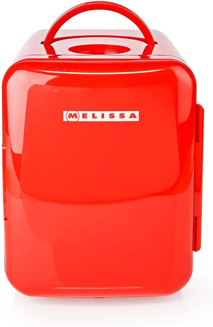 Minilodówka melissa, mała lodówka – V/12, 4 l, 220 V, Czerwony – modułowa konstrukcja, Lodówka V, wyjmowana, czerwona